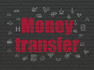 Image showing Business concept: Money Transfer on wall background