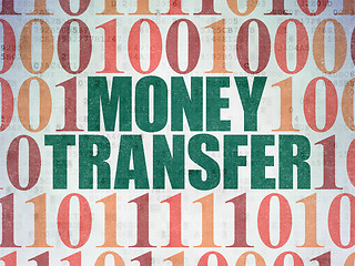 Image showing Finance concept: Money Transfer on digital background