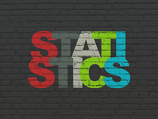 Image showing Business concept: Statistics on wall background