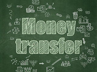 Image showing Finance concept: Money Transfer on School Board background