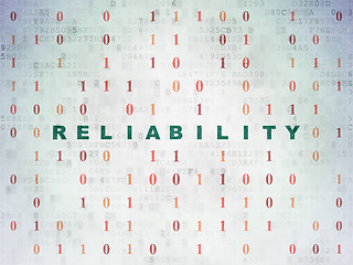 Image showing Finance concept: Reliability on digital background