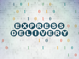 Image showing Business concept: Express Delivery on digital background