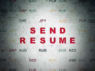 Image showing Finance concept: Send Resume on digital background