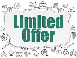 Image showing Finance concept: Limited Offer on Torn Paper background