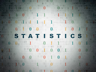 Image showing Finance concept: Statistics on digital background