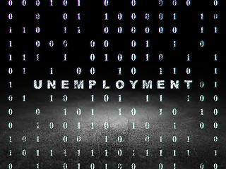 Image showing Business concept: Unemployment in grunge dark room