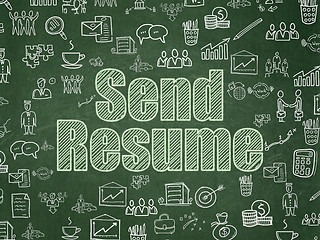 Image showing Business concept: Send Resume on School Board background