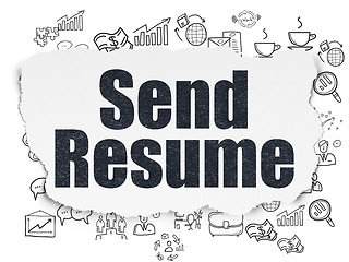 Image showing Finance concept: Send Resume on Torn Paper background
