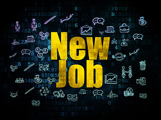 Image showing Finance concept: New Job on Digital background