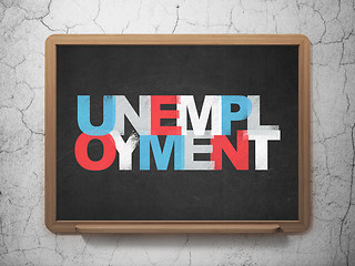 Image showing Business concept: Unemployment on School Board background