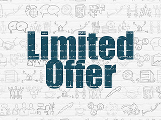 Image showing Business concept: Limited Offer on wall background