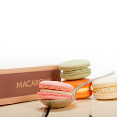 Image showing colorful french macaroons 
