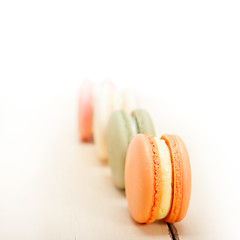 Image showing colorful french macaroons 