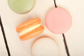 Image showing colorful french macaroons 