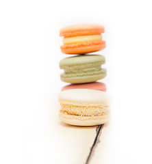 Image showing colorful french macaroons 