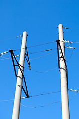 Image showing poles concrete electrical