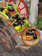 Image showing Veggies on a trolly