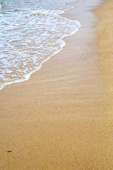 Image showing thailand kho tao   wet sand and the beach in  south china sea