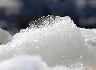 Image showing Beautiful white ice photographed close up