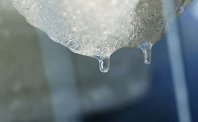 Image showing Beautiful white ice photographed close up