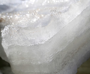 Image showing Beautiful white ice photographed close up