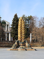 Image showing Fountain gold ear in Moscow 