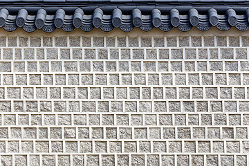 Image showing Chinese-style brick wall