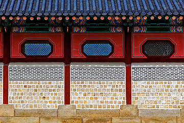 Image showing Chinese-style brick wall