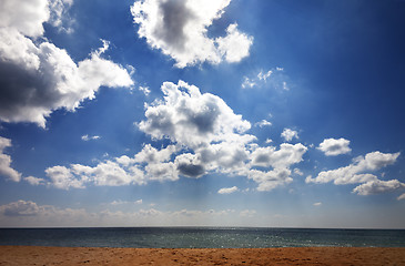 Image showing Sea beach in sun day 