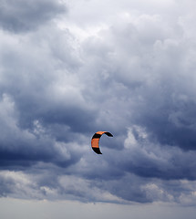 Image showing Power kite and gray sky