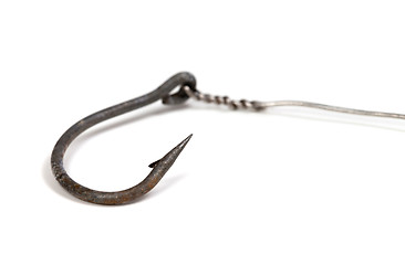 Image showing Old fishhook isolated on white background