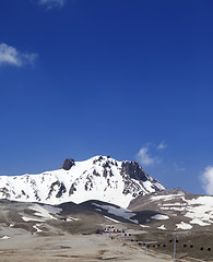 Image showing Ski resort in spring