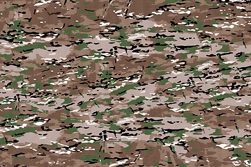 Image showing Camouflage Fabric Textures, Texture 6