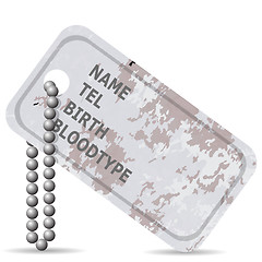 Image showing Military Dog Tag.