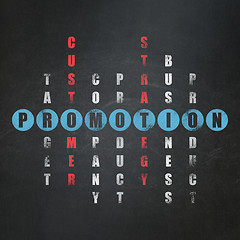 Image showing Marketing concept: word Promotion in solving Crossword Puzzle