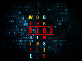 Image showing Web development concept: word Blog in solving Crossword Puzzle