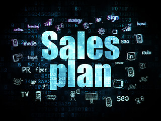 Image showing Advertising concept: Sales Plan on Digital background