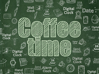 Image showing Time concept: Coffee Time on School Board background