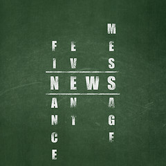 Image showing News concept: word News in solving Crossword Puzzle