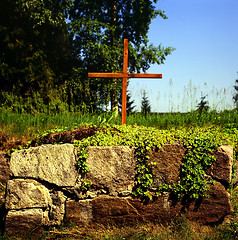 Image showing The Altar at Skogs church ruin.