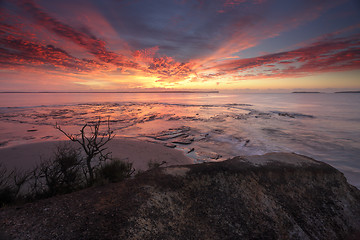 Image showing Spectacular sunrise over Plantation Point Vincentia