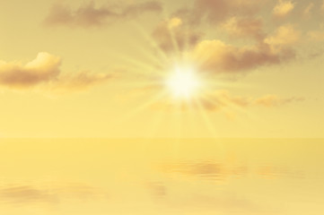 Image showing Sky Sun Sea Background