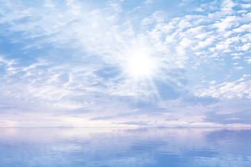 Image showing Sky Sun Sea Background