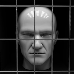 Image showing Man in jail