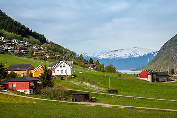 Image showing scenic landscapes of the Norwegian fjords.