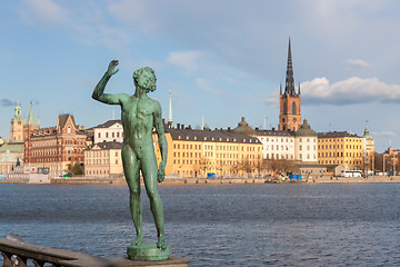 Image showing View over the old town in Stockholm, Sweden