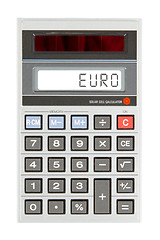 Image showing Old calculator - euro