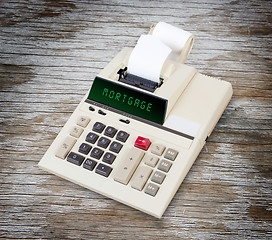Image showing Old calculator - mortgage