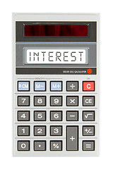 Image showing Old calculator - interest
