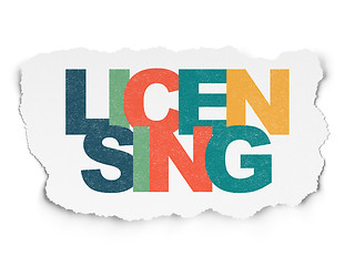 Image showing Law concept: Licensing on Torn Paper background